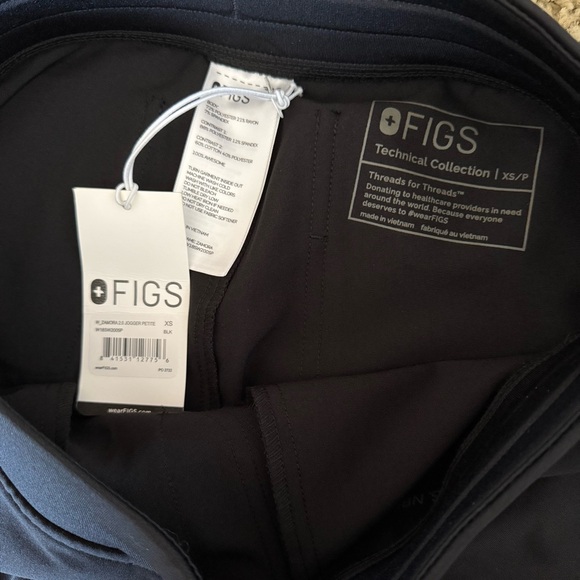 NWT Figs Black Zamora 2.0 Scrub Jogger Pants - Picture 6 of 6